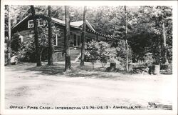 Pines Camp Office, Intersection US 70 & 19, Asheville Postcard