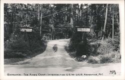 The Pines Camp Entrance, US 70 & 19, Asheville, NC North Carolina Postcard Postcard Postcard