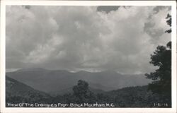 View of the Craggy Mountains from Black Mountain, NC Postcard