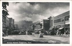 Street Scene Kingsport Tennessee Downtown Vintage Postcard Postcard Postcard