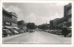 Broad Street - Kingsport, Tennessee - Vintage Postcard View Postcard Postcard