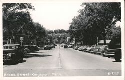 Broad Street Kingsport Tennessee Vintage Postcard View Postcard Postcard