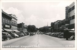 Broad Street - Kingsport, Tennessee - Vintage Postcard View Postcard Postcard