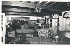 Lobby - Monteagle Hotel, Monteagle Tennessee Postcard Postcard Postcard