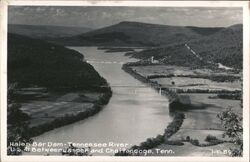 Hales Bar Dam, Tennessee River, US 41, Jasper & Chattanooga Postcard