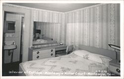 Interior of Cottage, Monteagle Motor Court, Monteagle Postcard