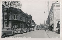 Street Scene, Rogersville, Tennessee - City Drug Co. Postcard Postcard Postcard