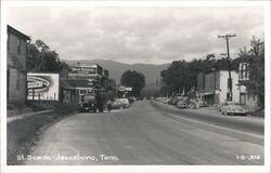 Street Scene in Jacksboro, Tennessee Postcard Postcard Postcard