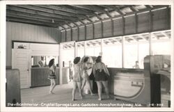 Pavilion Interior, Crystal Springs Lake Postcard