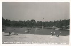 Crystal Springs Lake, Gadsden, Alabama Postcard