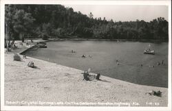 Crystal Springs Lake Beach, Gadsden-Anniston Hwy Postcard