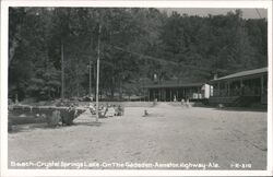 Crystal Springs Lake Beach on Gadsden-Anniston Hwy Postcard