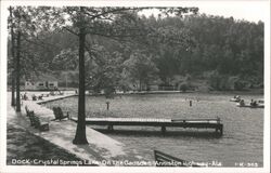 Crystal Springs Lake Dock, Gadsden-Anniston Hwy Postcard