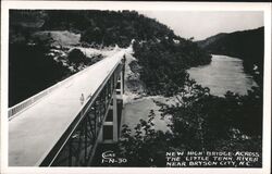 New High Bridge over Little Tennessee River near Bryson City, NC North Carolina Postcard Postcard Postcard