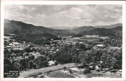 Bryson City NC Mountain Valley View 1932 Cline Photo Postcard