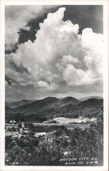 Bryson City NC, Mountain Valley View, Clouds North Carolina Postcard Postcard Postcard