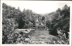 Tuckasegee River, Fishermen, Bryson City, NC North Carolina Postcard Postcard Postcard