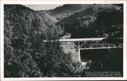 US 19 Bridge over Little Tennessee River near Bryson City, NC North Carolina Postcard Postcard Postcard