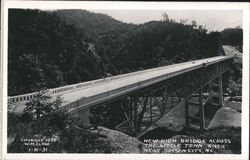 New High Bridge, Little Tennessee River, Bryson City North Carolina Postcard Postcard Postcard