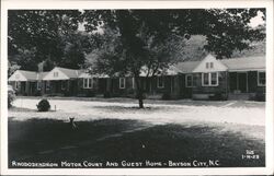 Rhododendron Motor Court and Guest Home Bryson City, NC Postcard Postcard Postcard