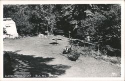 Lloyds Motor Court, Table and Chair, Ela, NC North Carolina Postcard Postcard Postcard