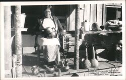 Making Cherokee Pottery, Cherokee Indian Reservation North Carolina Native Americana Postcard Postcard Postcard