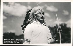 Moses Walking Stick, Cherokee Indian Reservation North Carolina Native Americana Postcard Postcard Postcard