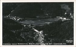 Cherokee Indian Reservation and Village Aerial View North Carolina Postcard Postcard Postcard