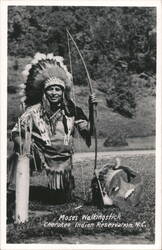 Moses Walkingstick, Cherokee Indian Reservation Postcard