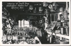 Native American Craft Shop Interior, Whittier NC North Carolina Postcard Postcard Postcard