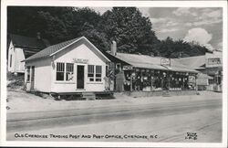 Old Cherokee Trading Post and Post Office Postcard