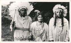 Three Cherokee Indians, Cherokee Indian Reservation Postcard