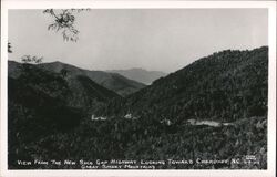 New Soco Gap Hwy View Towards Cherokee, Great Smoky Mountains Postcard