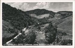 Oconolufty River, Cherokee Indian Reservation Postcard