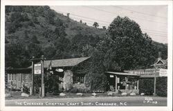 The Cherokee Chieftain Craft Shop Postcard