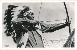 Chief Standing Deer "Cherokee" Archery Postcard