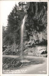 Bridal Veil Falls on US 64 near Highlands, NC Postcard