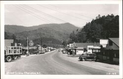 Cherokee NC Street Scene Vintage Photo Postcard Postcard