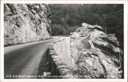 US 64 Between Highlands and Franklin, NC North Carolina Postcard Postcard Postcard