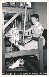 Weaving at Berry Schools Mount Berry, GA Postcard Postcard Postcard