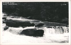 Cheoah River Near Tapoco, NC Whitewater Rapids Real Photo Postcard Postcard