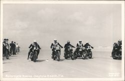 Motorcycle Races, Daytona Beach, Florida Postcard Postcard Postcard