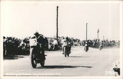 Motorcycle Races - Daytona Beach, Florida Postcard