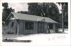 Homosassa Florida Post Office and Soda Shop Real Photo Postcard Postcard