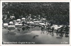 Paradise Point Aerial View, Crystal River, Florida Postcard Postcard Postcard