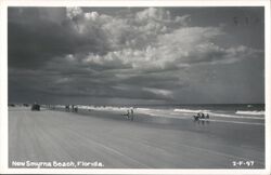 New Smyrna Beach, Florida Beach Scene Postcard Postcard Postcard