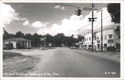 Fountain St. & Atlantic Gas Station - Orange City, Florida Postcard Postcard Postcard