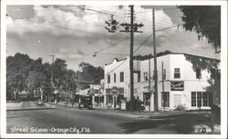 Orange City, Florida Street Scene Postcard