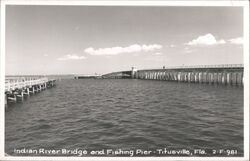 Indian River Bridge and Fishing Pier Postcard