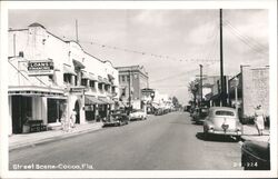 Cocoa, Florida Street Scene Postcard Postcard Postcard